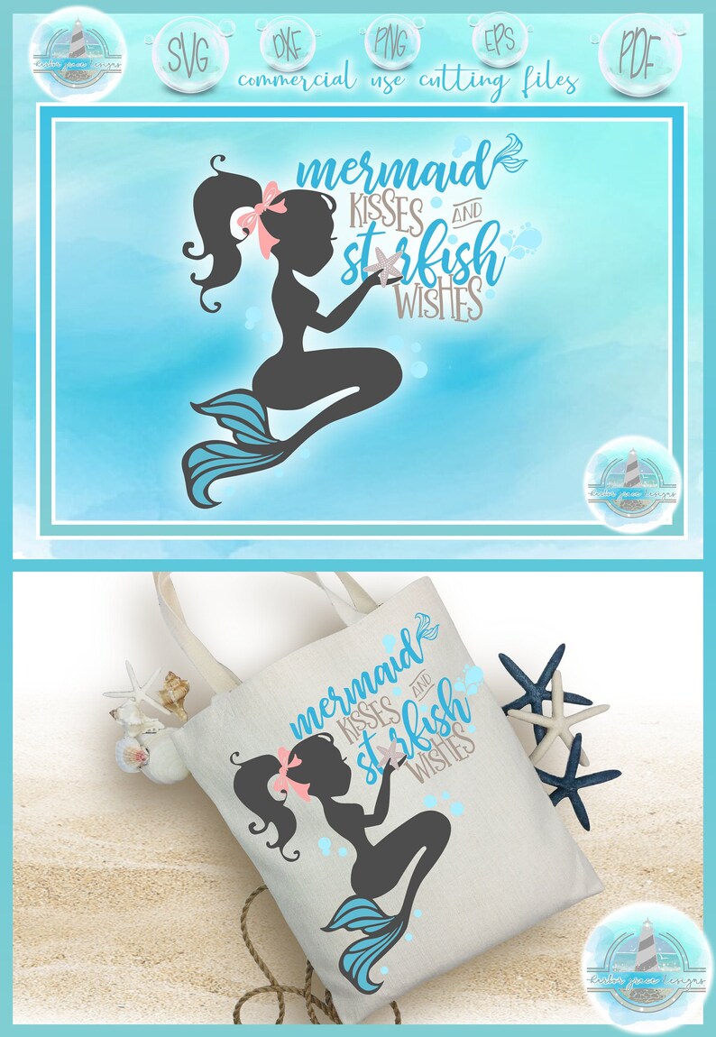 Free Free 132 Mermaid Kisses Starfish Wishes Svg SVG PNG EPS DXF File