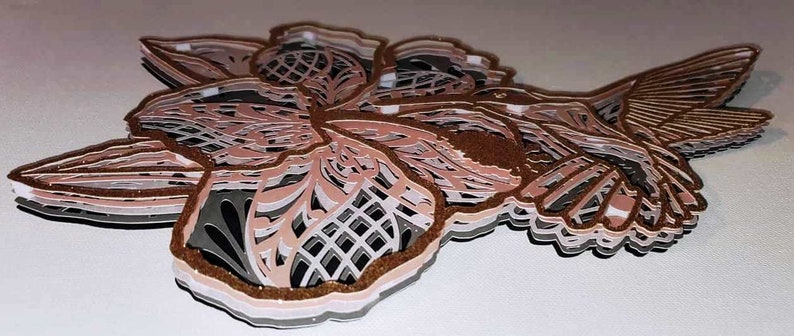 Download 3D Layered Design Hummingbird Mandala SVG file Multi | Etsy