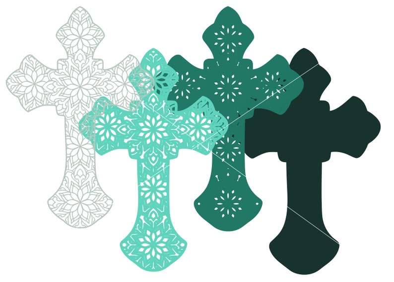 Download 3D Cross Mandala SVG Christian Religious Layered SVG Files ...