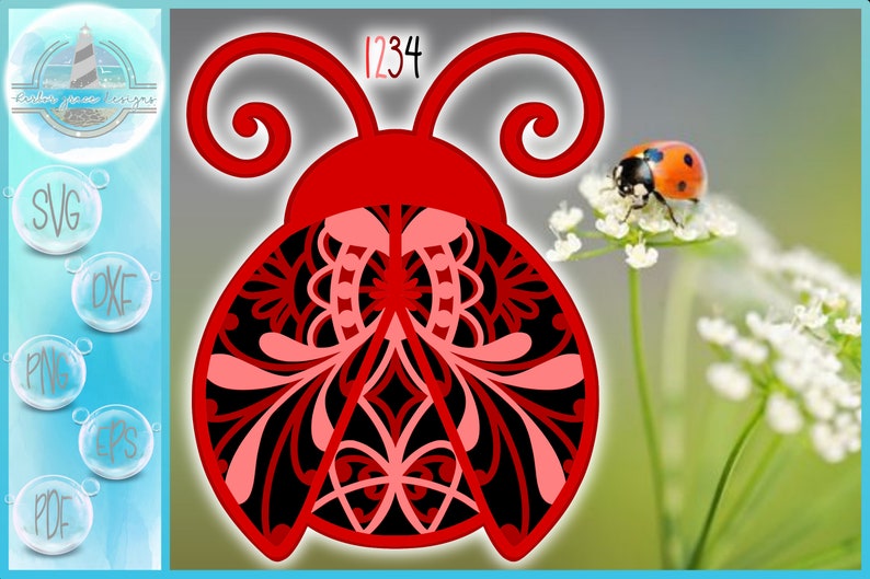 Download 3D Layered Design Ladybug Mandala SVG file Multi Layered | Etsy