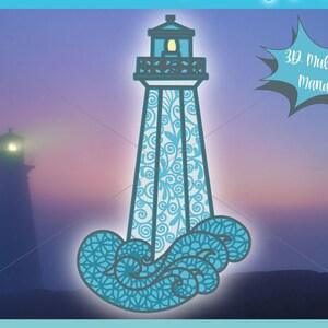 Download 3D Layered Design Lighthouse Mandala SVG file Multi | Etsy