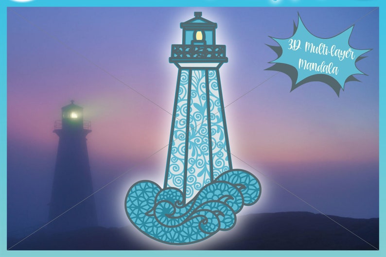 Download 3D Layered Design Lighthouse Mandala SVG file Multi | Etsy