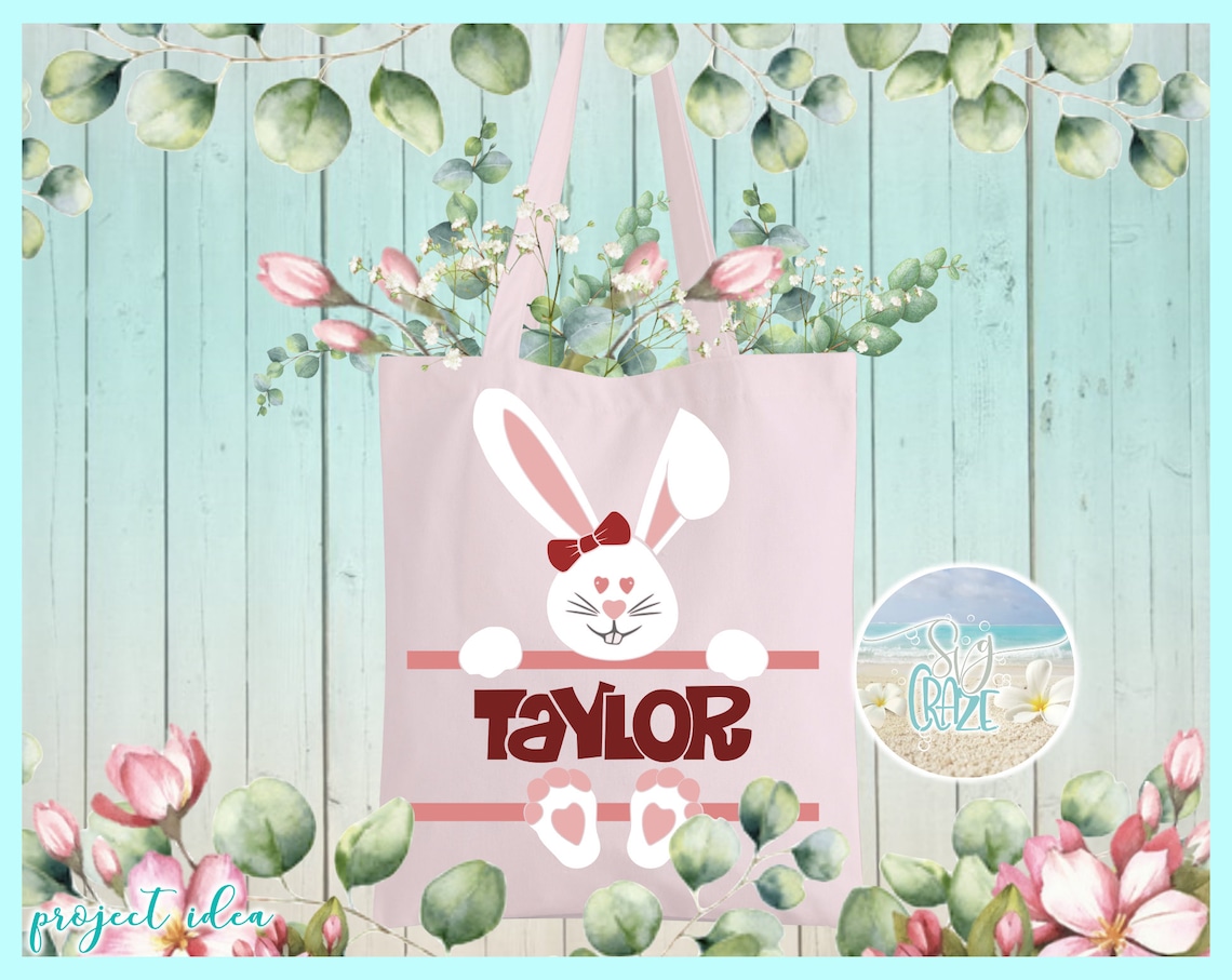 Easter Bunny Split Frame Boy Girl SVG Files for Cricut | Etsy