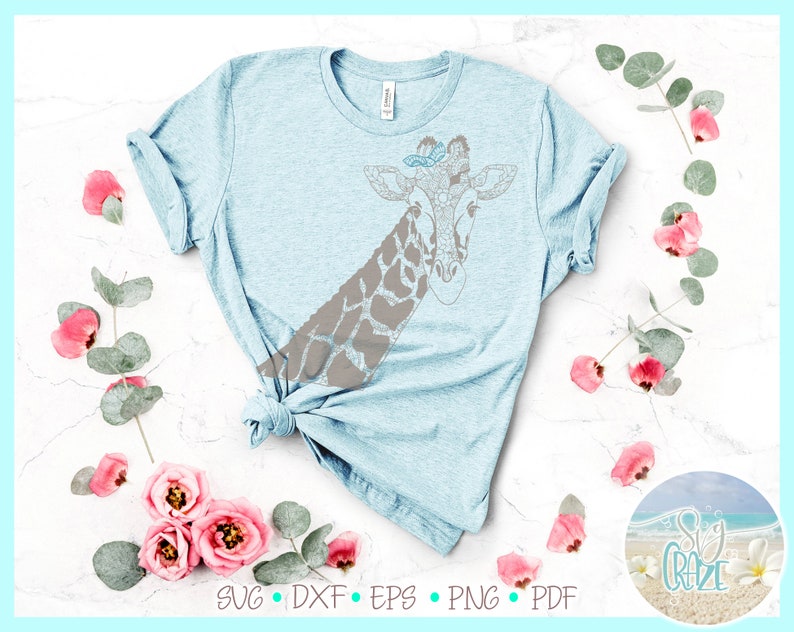 Download Giraffe with Bow Mandala SVG Files for Cricut Silhouette ...