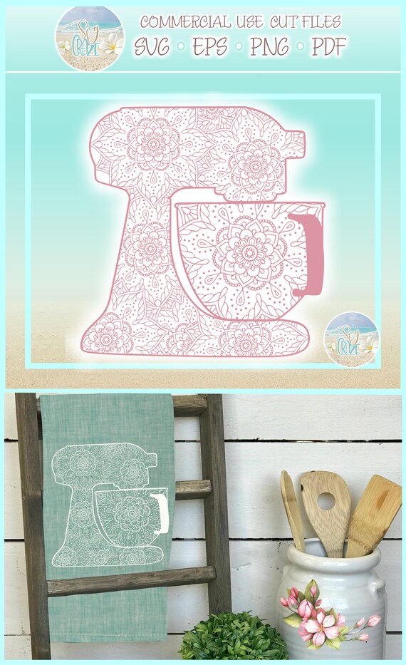 Download Large Mixer Mandala Zentangle Svg Files For Cricut Silhouette Etsy