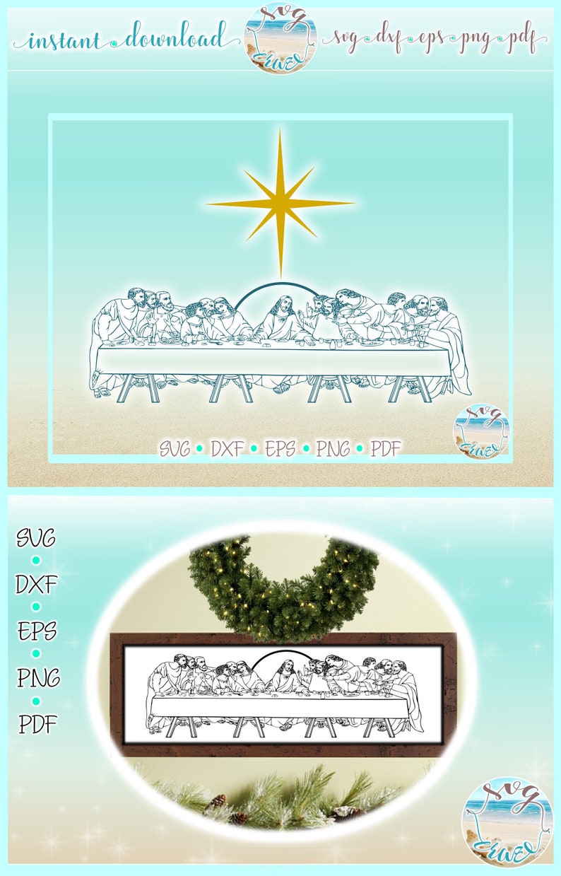 Download Christmas SVG The Last Supper SVG Dxf Eps Pdf PNG Files ...