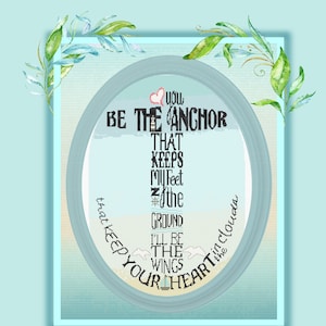 Counted Cross Stitch PDF Pattern, You Be The Anchor I&#39;ll Be The Wings Digital Download Great For Beginners Lighthouse Beach And Water