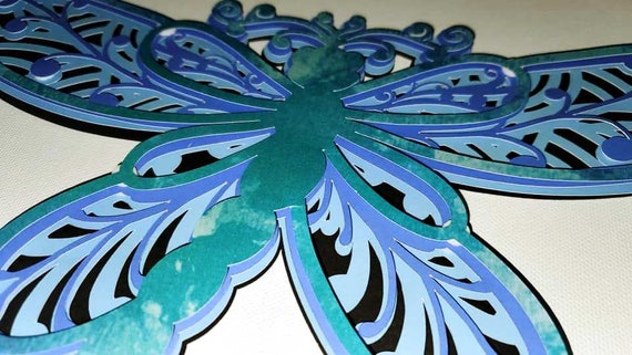 Download 3d Layered Design Dragonfly Mandala Svg File Multi Layered Etsy
