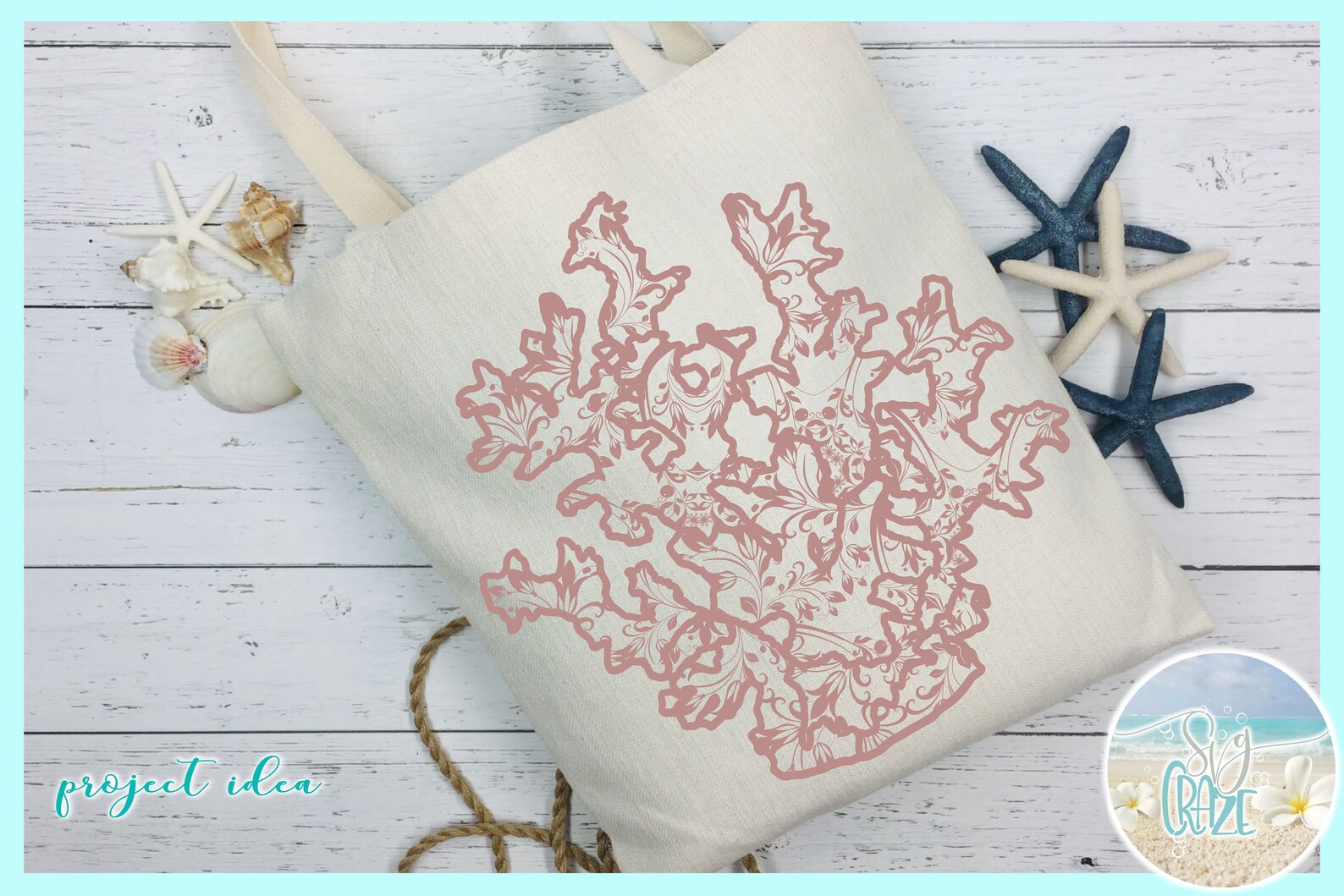 Hand Drawn Coral Reef Mandala Zentangle SVG Files for Cricut Etsy