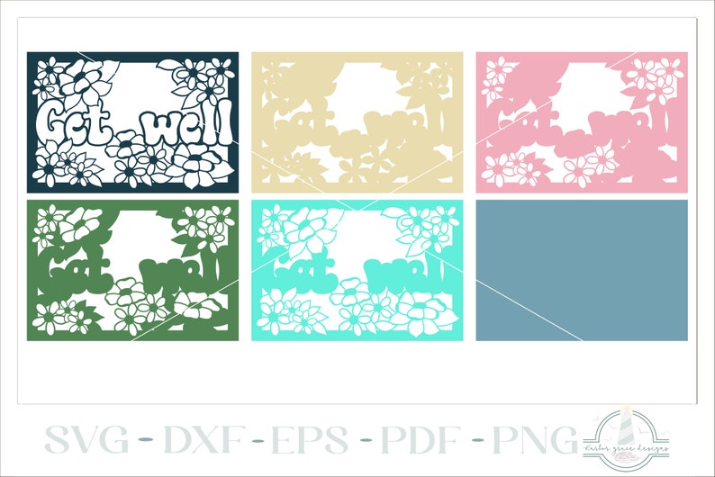 Get Well Card, Layered Card Front, SVG Files for Cricut and Silhouette ...