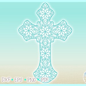 Cross Mandala Zentangle SVG Files for Cricut Silhouette Dxf - Etsy