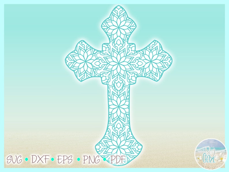 Cross Mandala Zentangle SVG Files for Cricut Silhouette Dxf | Etsy