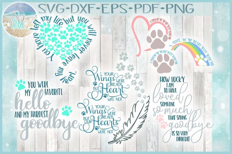 Download Pet Memorial Quote Bundle Svg Dxf Eps Png Pdf Files For Cricut Silhouette Sublimation Tshirt Tumbler Tote Decal Printable Clipart Pet Portraits Art Collectibles Gkjwonosari Com