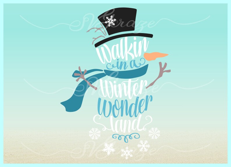 Download Christmas Song Walking In A Winter Wonderland Snowman SVG ...