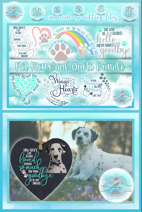 Download Pet Memorial Quote Bundle Svg Files For Cricut Silhouette Etsy