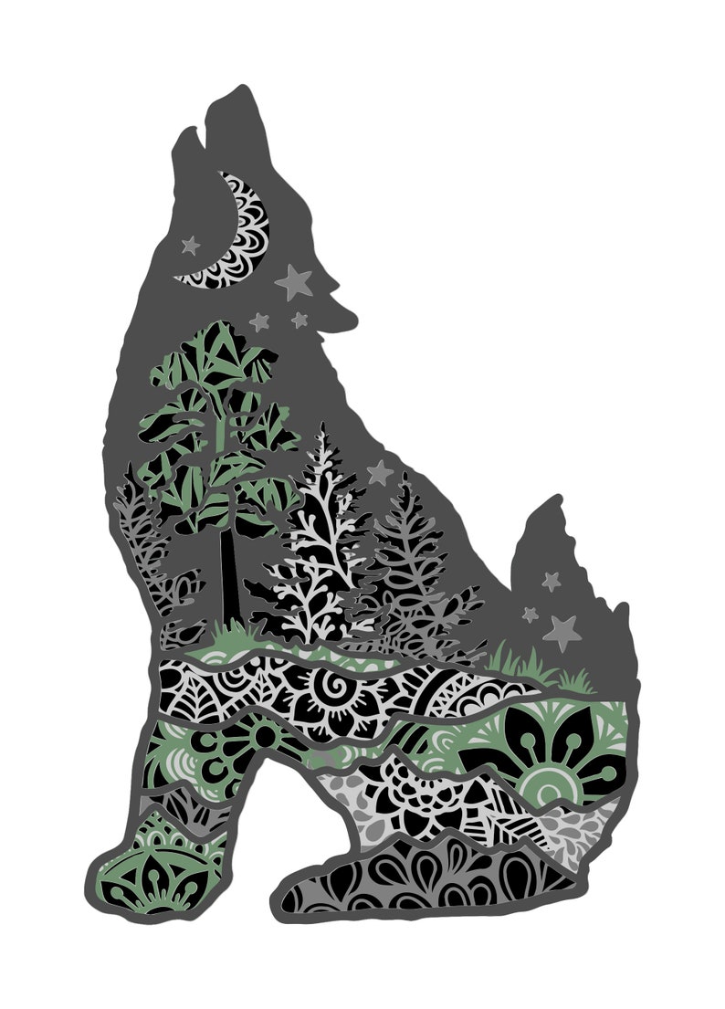 Download Wolf Mandala Svg Free For Cricut - Layered SVG Cut File ...