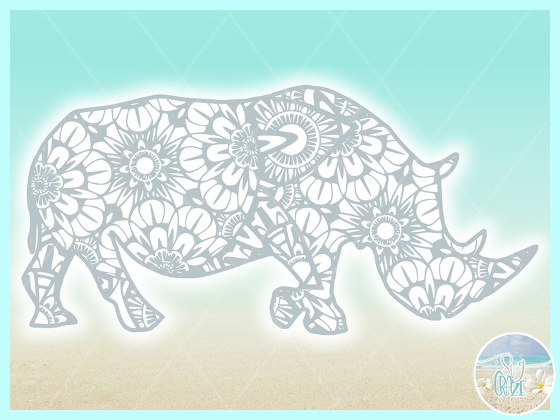 Download Rhinoceros Mandala Zentangle SVG Files for Cricut ...