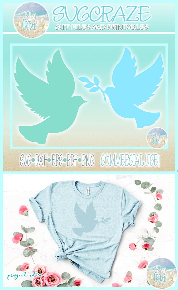 . Dove of peace eps, svg, pdf, png, dxf, jpeg Cut files for Cricut Clip ...