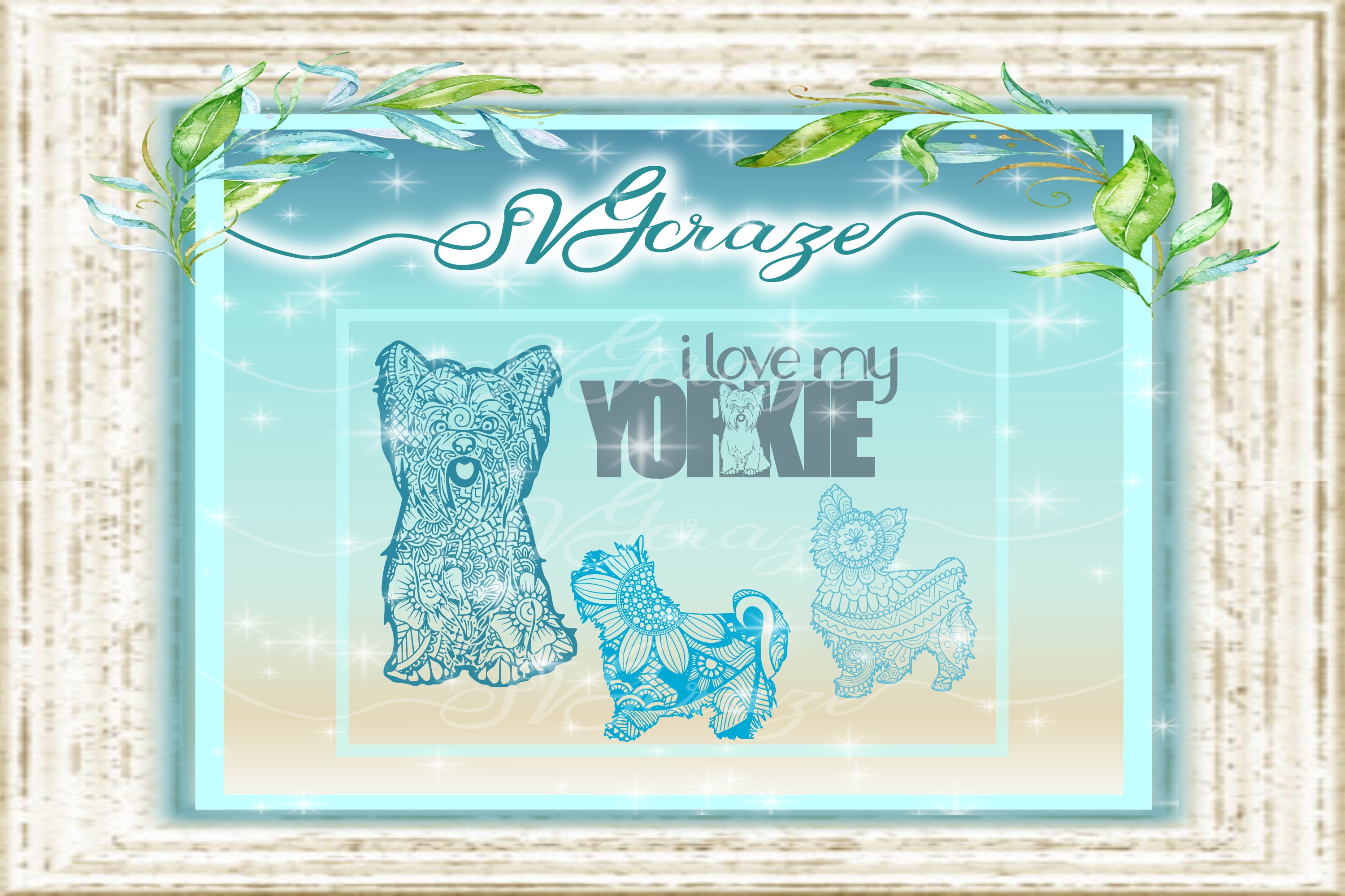 Download Yorkie Mandala SVG Mandala SVG Yorkshire Terrier Svg ...