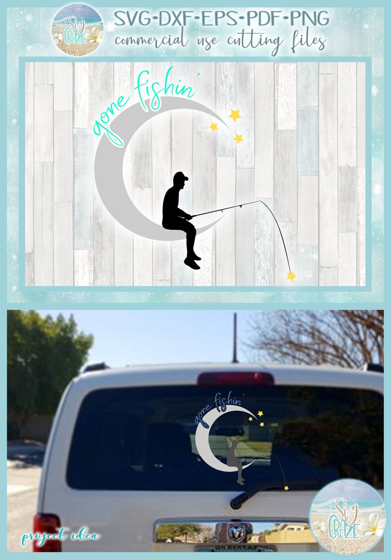 Download Gone Fishin Memorial Quote SVG Dxf Eps Png Pdf Files for ...