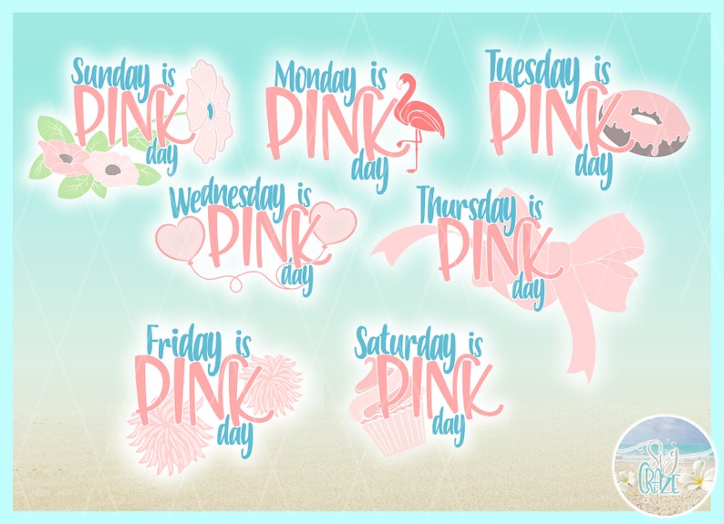Every Day Is Pink Day Quote Bundle SVG Files for Cricut | Etsy
