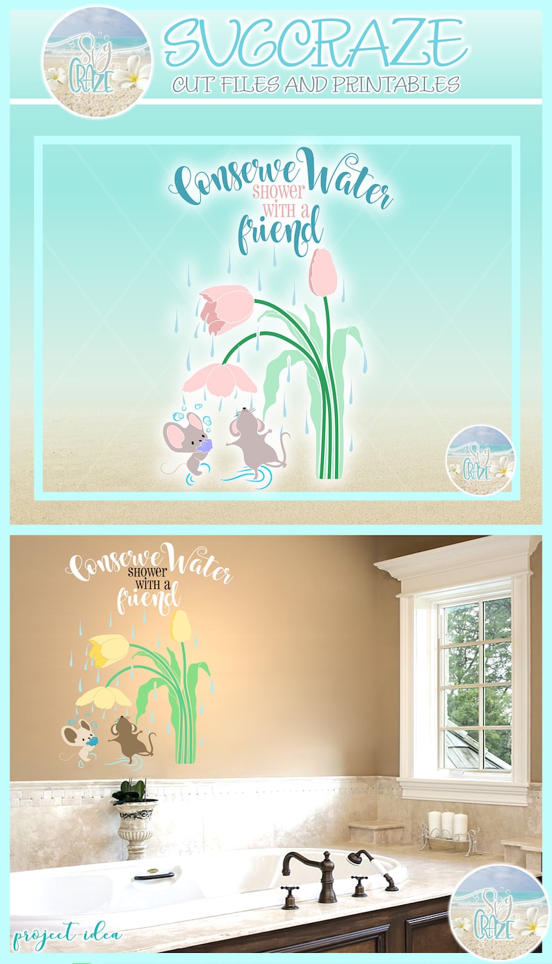 Download Conserve Water Shower With A Friend Earth Day Quote SVG Files | Etsy
