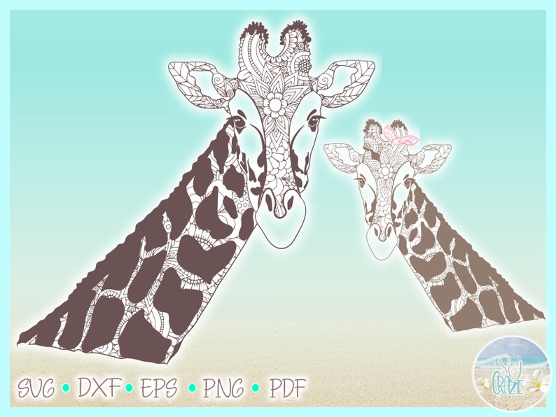 Download Giraffe with Bow Mandala SVG Files for Cricut Silhouette ...