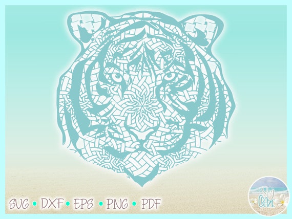 Download Tiger Mandala Zentangle Svg Files For Cricut Silhouette Dxf Etsy