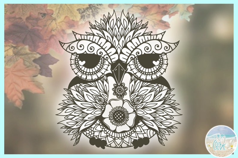 Download Owl Mandala Zentangle SVG Files for Cricut Silhouette Dxf ...