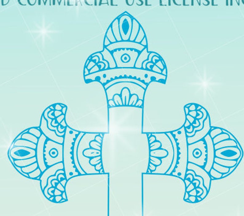 Cross Mandala SVG Files for Cricut Silhouette Dxf Eps Pdf - Etsy