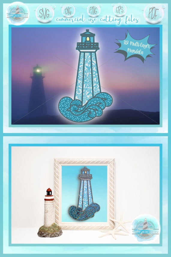 Download 3d Layered Design Lighthouse Mandala Svg File Multi Etsy