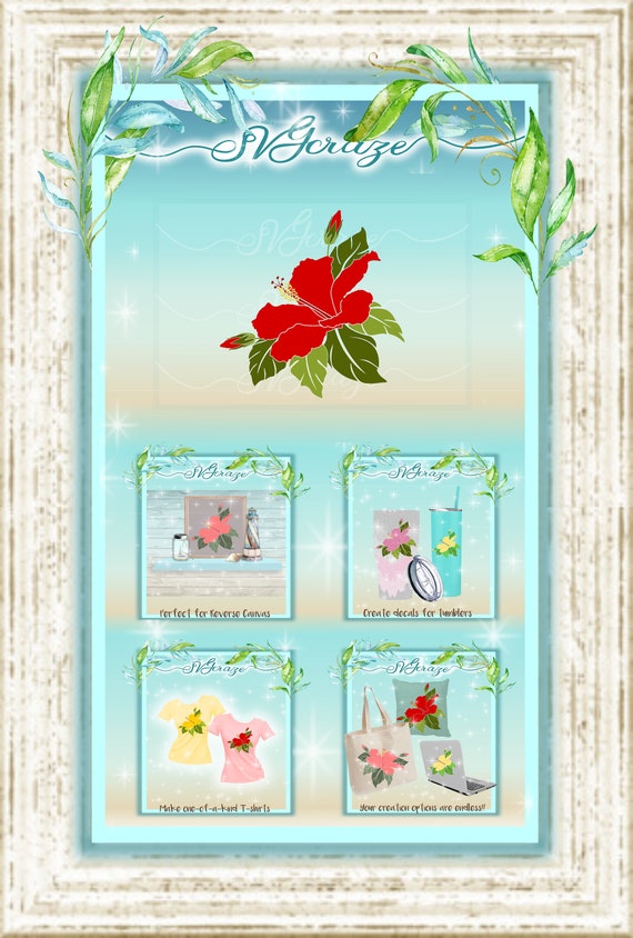Download Free Hibiscus Svg Svg Files For Cricut Tropical Flower Hawaii Etsy SVG Cut Files