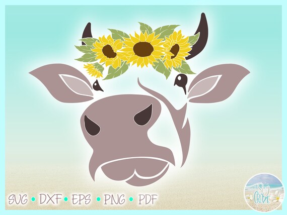 Cow Face With Sunflowers Svg Files For Cricut Silhouette Dxf Etsy Cow Face With Sunflowers Svg Files For Cricut Silhouette Dxf Etsy