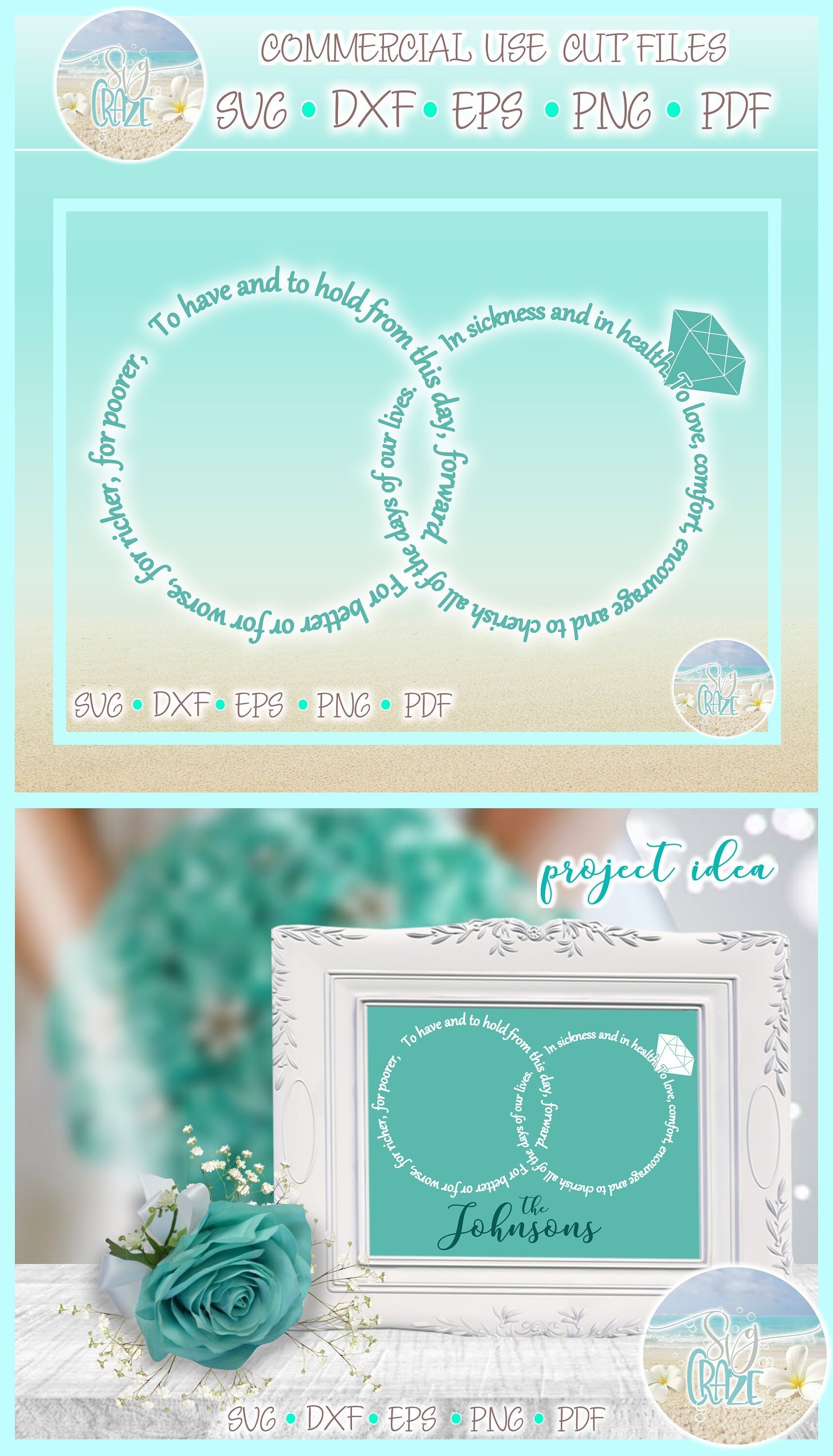 Download Wedding Vows Rings Engagement Marriage Bride Groom SVG Files | Etsy