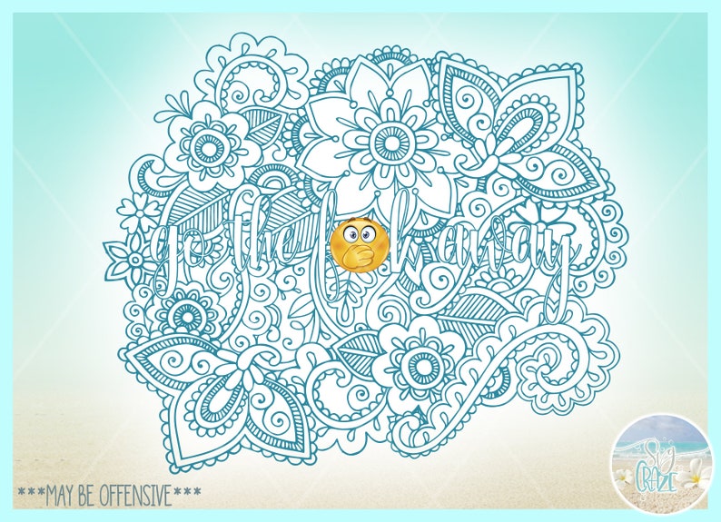 Download OFFENSIVE Cuss Swear Word Mandala Zentangle SVG Dxf Eps ...