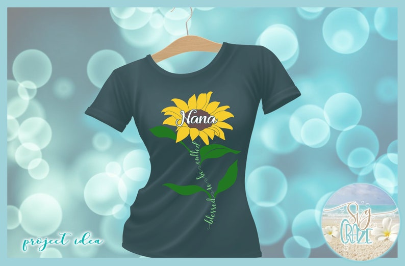 Download Blessed To Be Called Nana Quote with Sunflower SVG Files ...