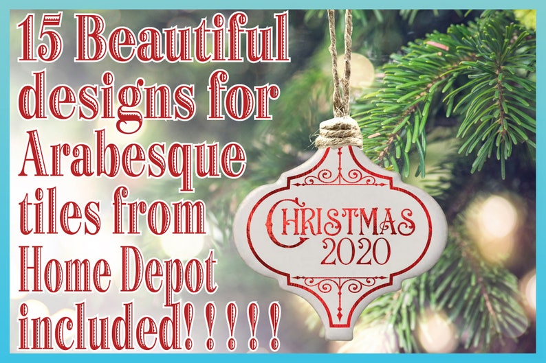 Download 3 x 2.88 Arabesque Tile Ornament Christmas Quote | Etsy