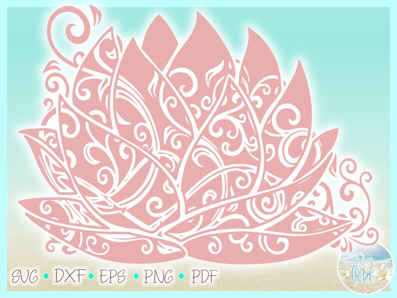 Download Lotus Water Lily Flower Mandala SVG Files for Cricut | Etsy