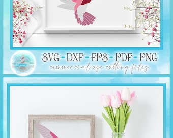 Hummingbirds SVG Files for Cricut Silhouette - Dxf Eps Pdf Png Included