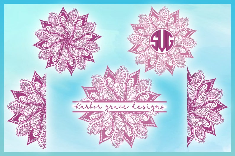 Download Free Svg Mandala Svg Bundle Split Mandala Half 12 File For ...