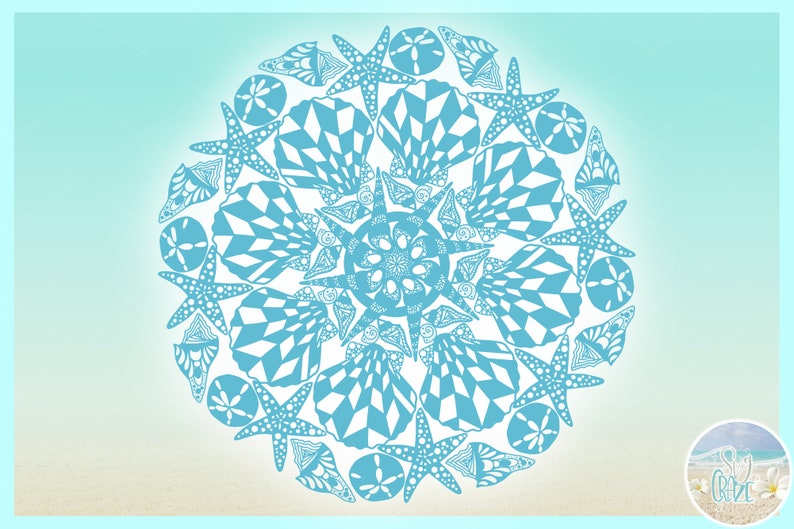 Download Hand Drawn Seashell Mandala Zentangle SVG Files for Cricut ...