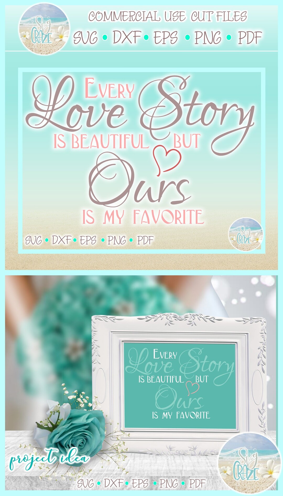 Every Love Story is Beautiful Ours is My Favorite SVG Files for Cricut ...