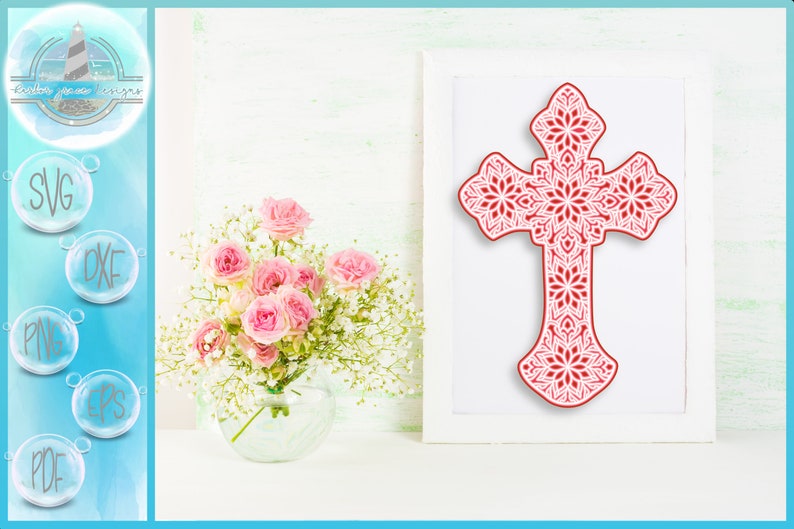 Download 3D Cross Mandala SVG Christian Religious Layered SVG Files ...