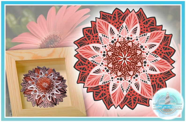 Download 3D Layered Design Floral Mandala SVG file Multi Layered | Etsy