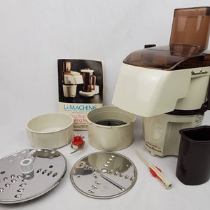 Vintage Moulinex La Machine Food Processor, Model 354, With Accessories and  Manual, Beige and Brown, Fully Tested, Very Good, Made in USA 