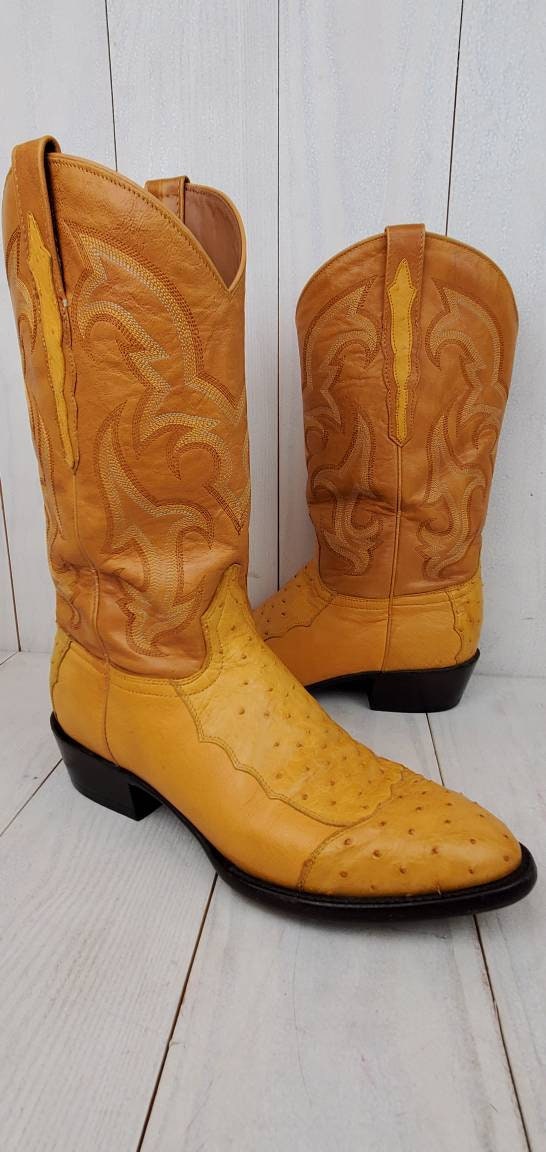 Sedona West Genuine Full Quill Ostrich Western Cowboy Boots, Men's
