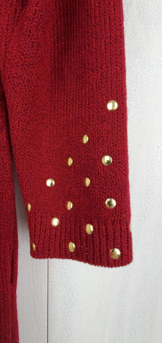 St. John by Marie Gray Long Red Knit Sweater Dres… - image 3