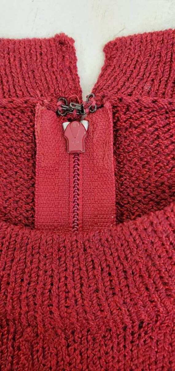 St. John by Marie Gray Long Red Knit Sweater Dres… - image 8
