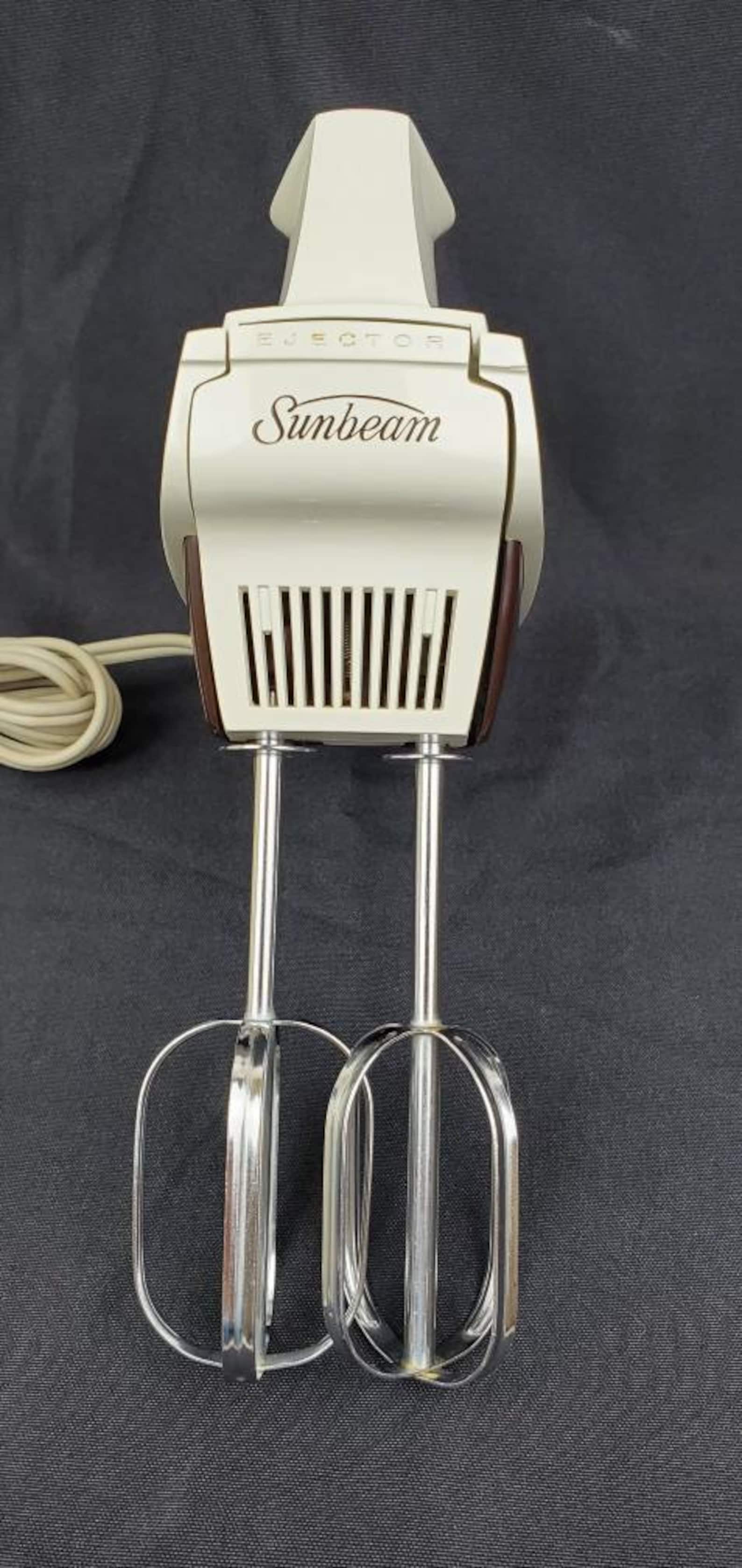 Vintage Sunbeam Mixmaster Hand Mixer 3 Speed White Cream Model Etsy