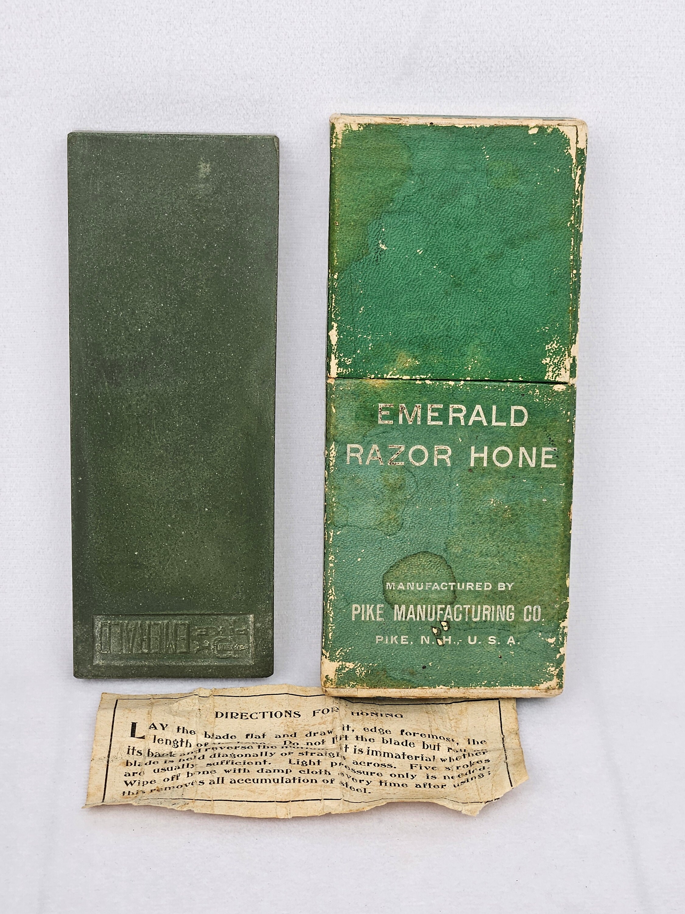 Vintage Emerald Razor Home With Box and Instructions, Green Stone ...